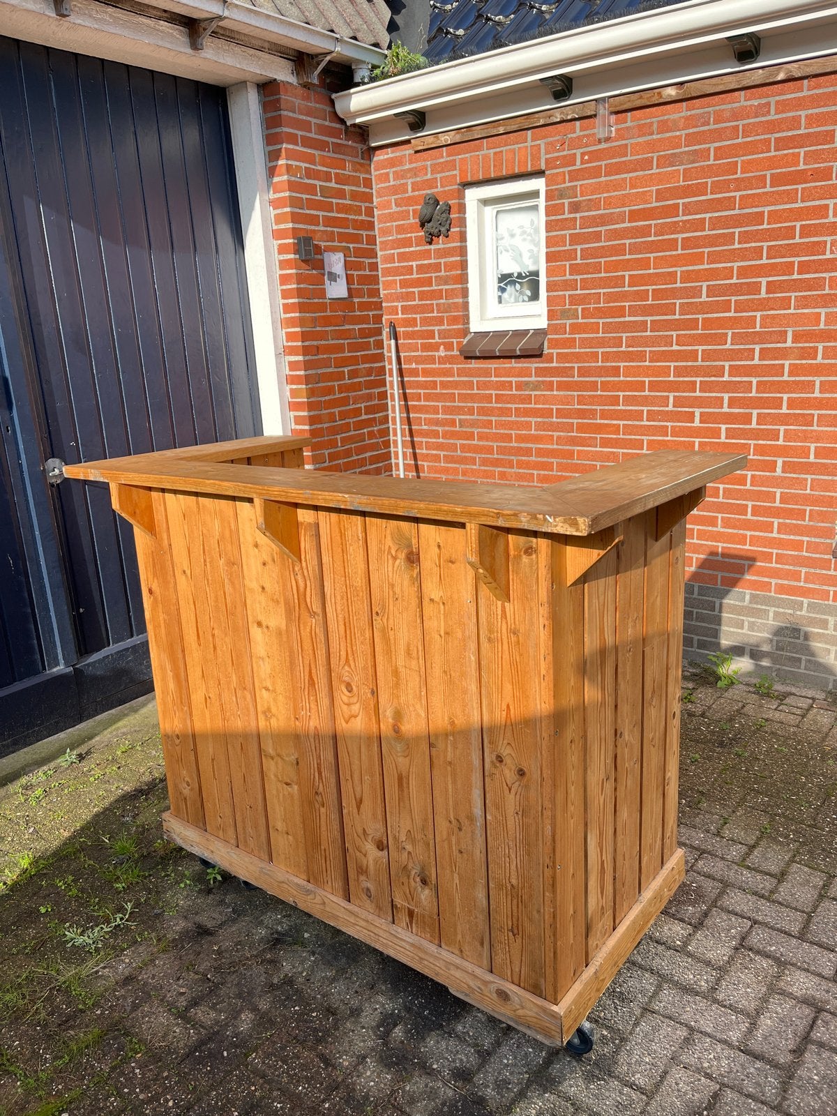 Houten bar / balie in goede staat, Ophalen, Gebruikt