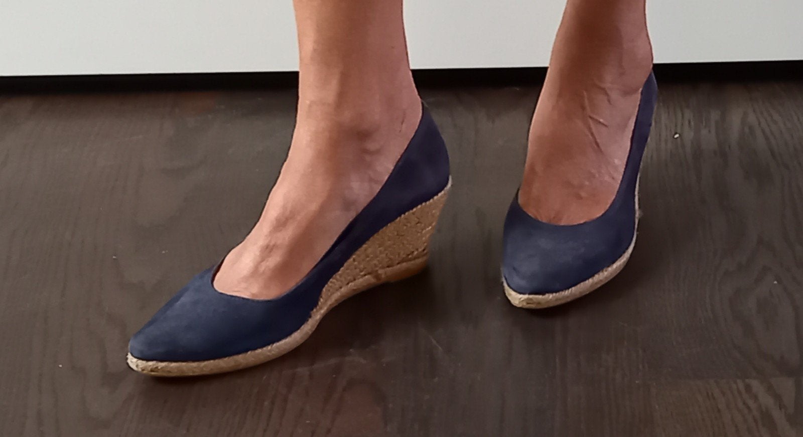 Suède schoen sleehak, Blauw, Giano, Ophalen of Verzenden, Zo goed als nieuw
