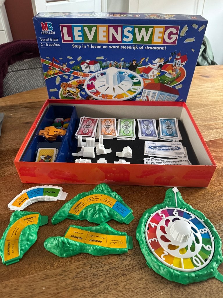 Levensweg bordspel, Drie of vier spelers, Ophalen, Zo goed als nieuw, MB Spellen