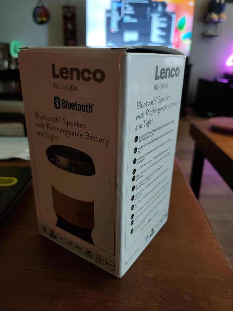 Lenco BTL-030BA Bluetooth Speaker met Licht en Accu