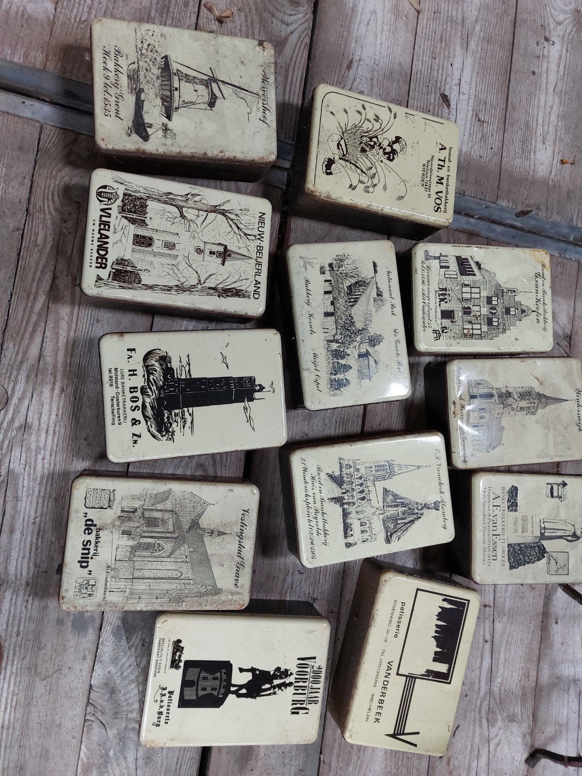 oude bakkerij blikken., Antiek en Kunst, Ophalen of Verzenden