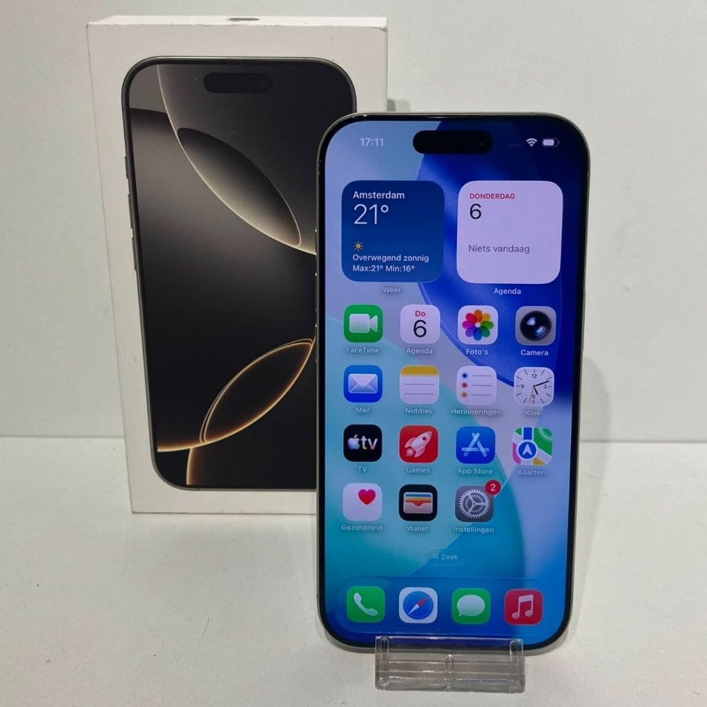iPhone 16 Pro 256GB Natural Titanium in Doos Accu:88%, 88 %, Ophalen of Verzenden, Zo goed als nieuw, Zonder simlock
