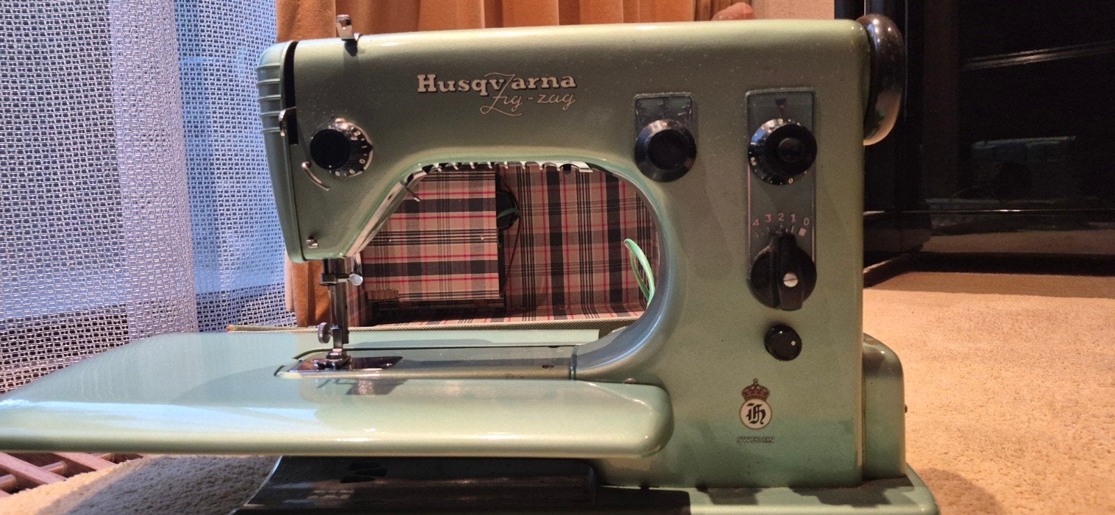 Vintage Husqvarna Zig-zag naaimachine Compleet!, Ophalen, Gebruikt, Naaimachine, Husqvarna