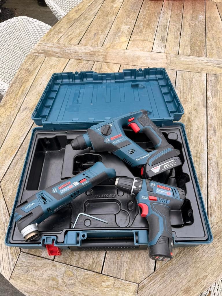 Te koop 3 Bosch professional machines in keurige staat, Ophalen of Verzenden, Zo goed als nieuw, Boor- en/of Breekhamer