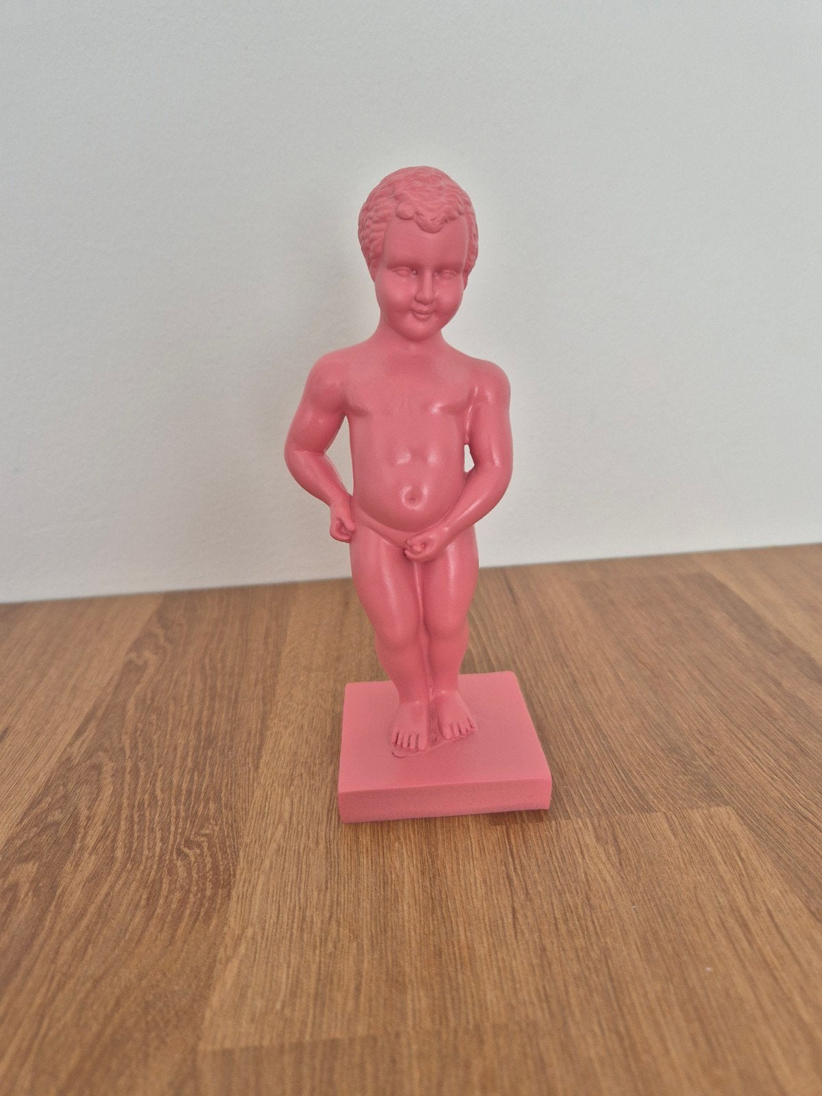 Mini Manneken Pis beeldje - Roze polyester 15 cm, Ophalen of Verzenden, Nieuw, Dier
