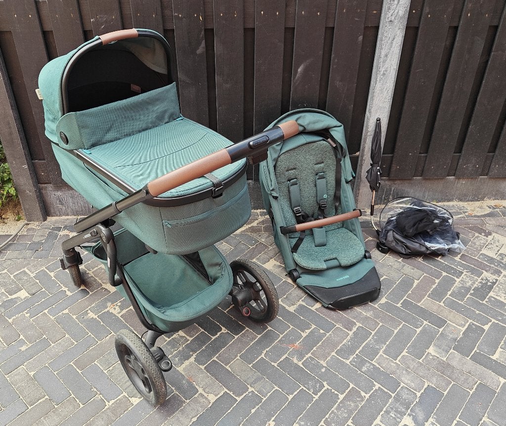 Maxi Cosi Oria/Lila XP Plus Combiwagen kleur groen, Ophalen, Zo goed als nieuw, Combiwagen, Verstelbare duwstang