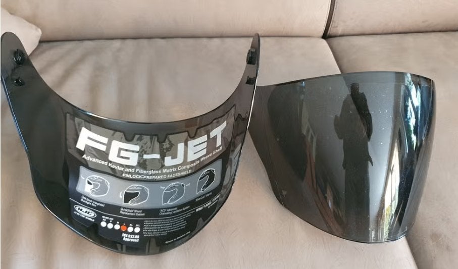 2 x HJC FG-Jet Donker Vizier - Nieuw!, Motoren, Nieuw met kaartje, Dames, Ophalen of Verzenden, L