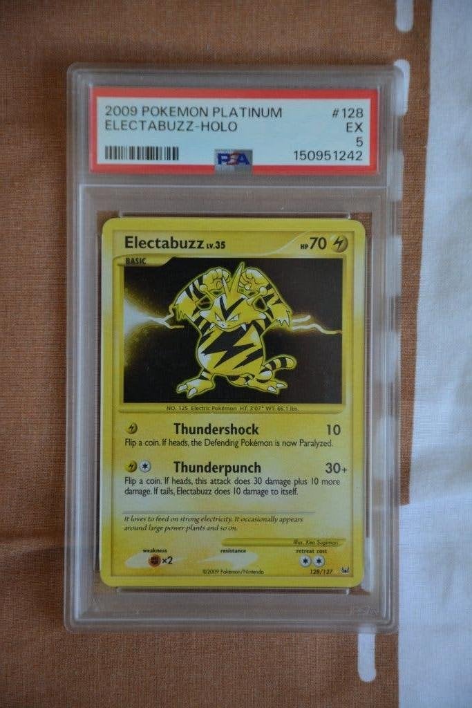Electabuzz Holo Platinum PSA 5, Ophalen of Verzenden, Gebruikt, Losse kaart, Foil