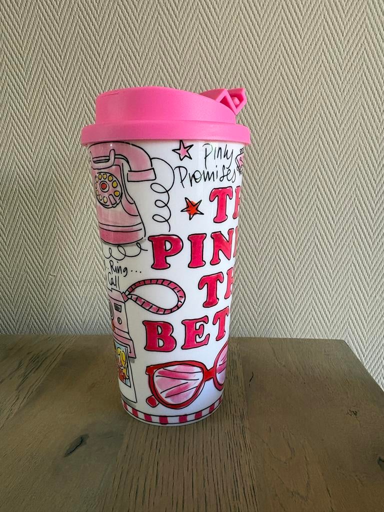 Blond Amsterdam to go cup - Pinky Promises, Blond Amsterdam, Gebruikt, Ophalen of Verzenden, Steen/keramiek
