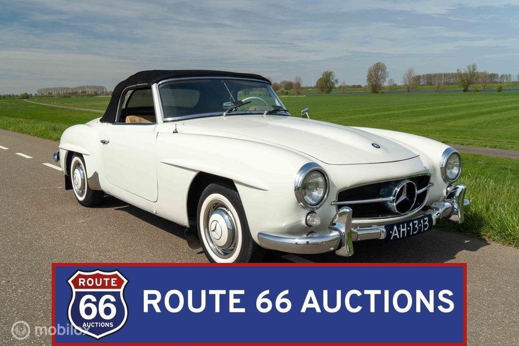 Mercedes-Benz 190 SL | 1959 | Route 66 Auctions, Auto's, Oldtimers, Overige carrosserieën, Zwart, Mercedes-Benz, Bedrijf