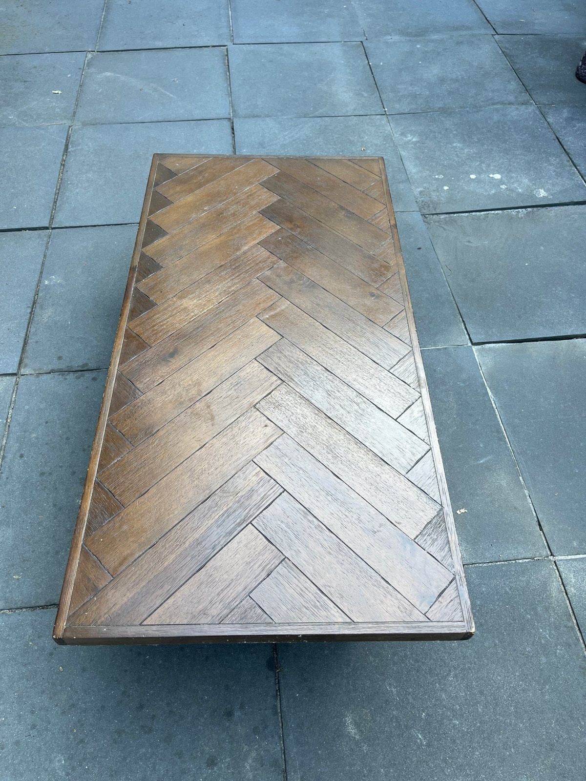Salontafel Class bruin van Dutchbone met visgraat, Ophalen, Gebruikt, 100 tot 150 cm, 50 tot 100 cm