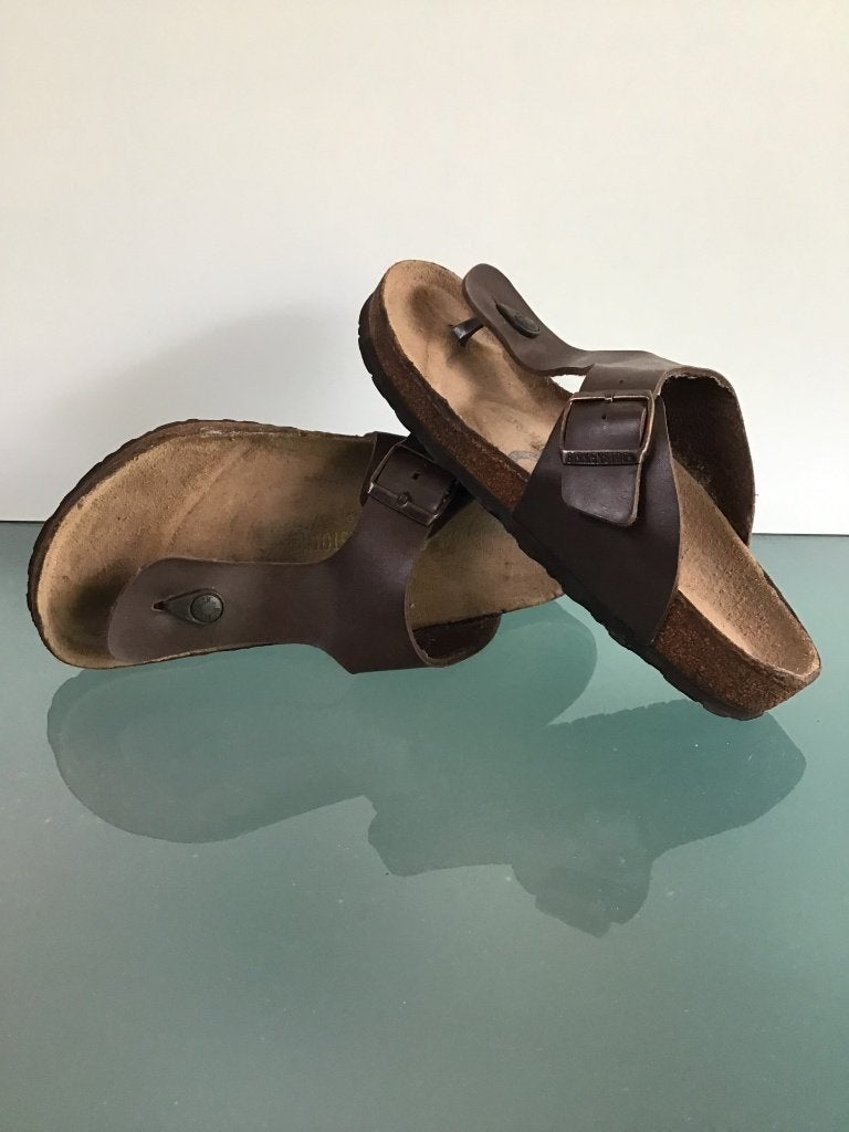 Birkenstock 41 | Ramses bruine slippers | Gratis verzenden, Slippers, Bruin, Verzenden, Zo goed als nieuw