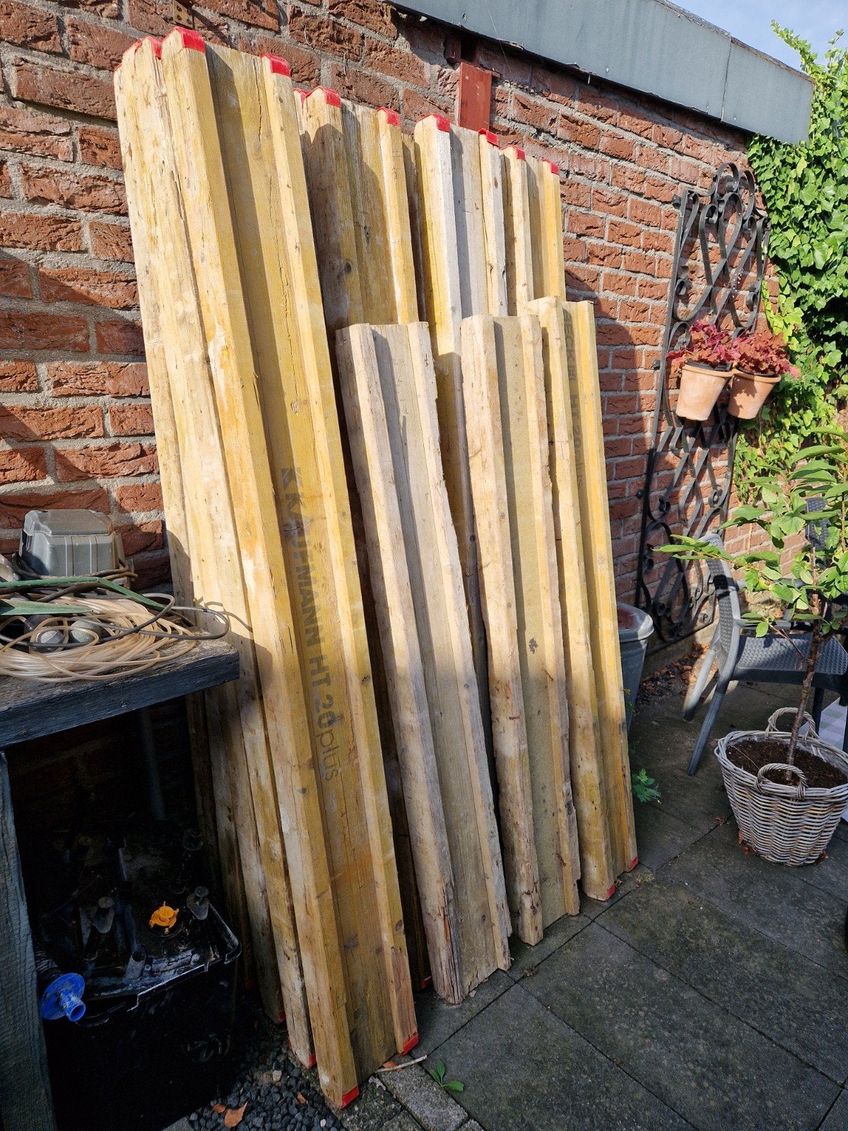 H20 balken /constructiebalken / bekisting en bekistingsplate, Doe-het-zelf en Verbouw, Hout en Planken, Ophalen, 50 mm of meer