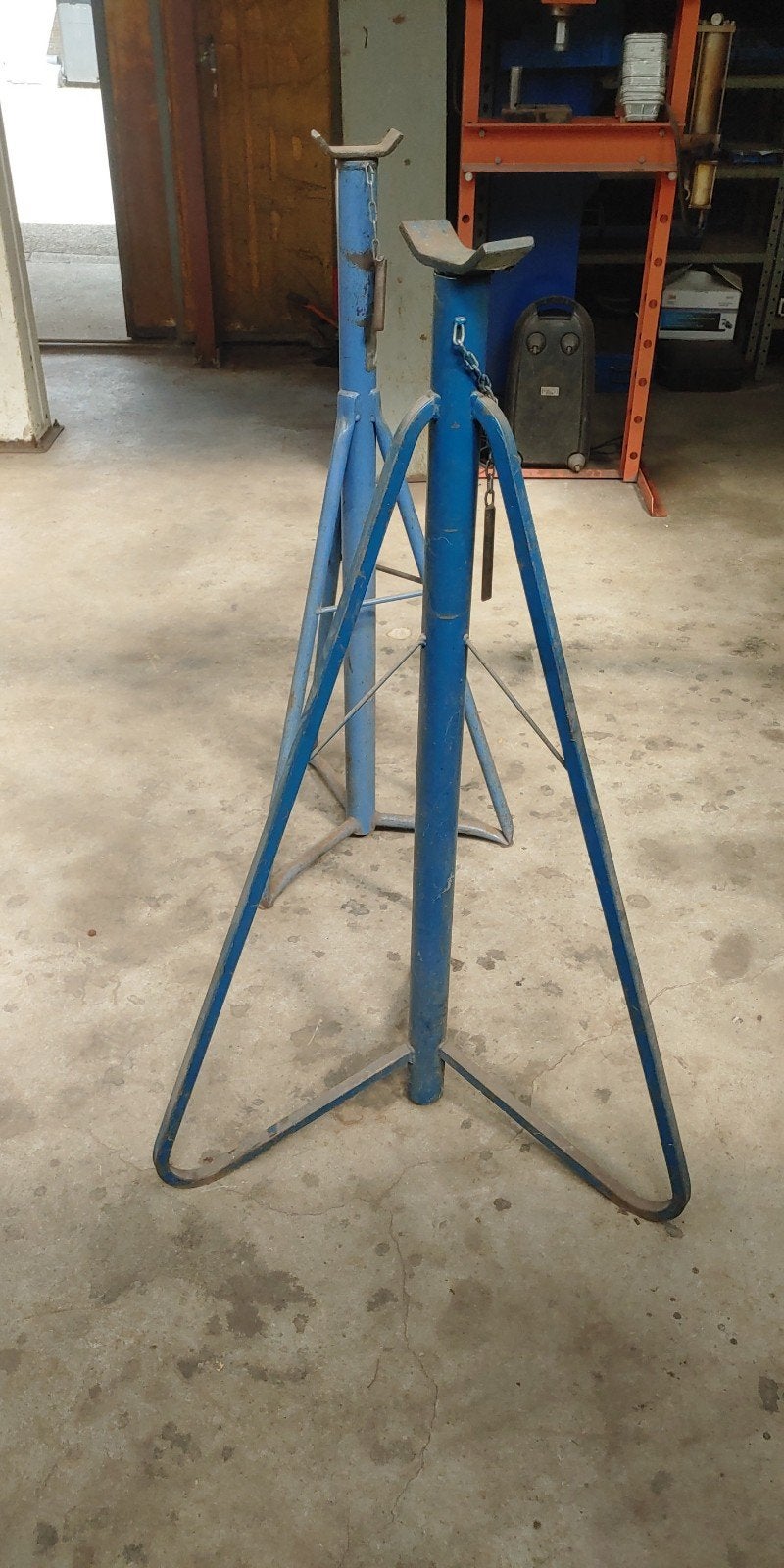 Set van 2 robuuste assteunen voor voertuigonderhoud, Ophalen, Gebruikt, Garagekrik, Assteun