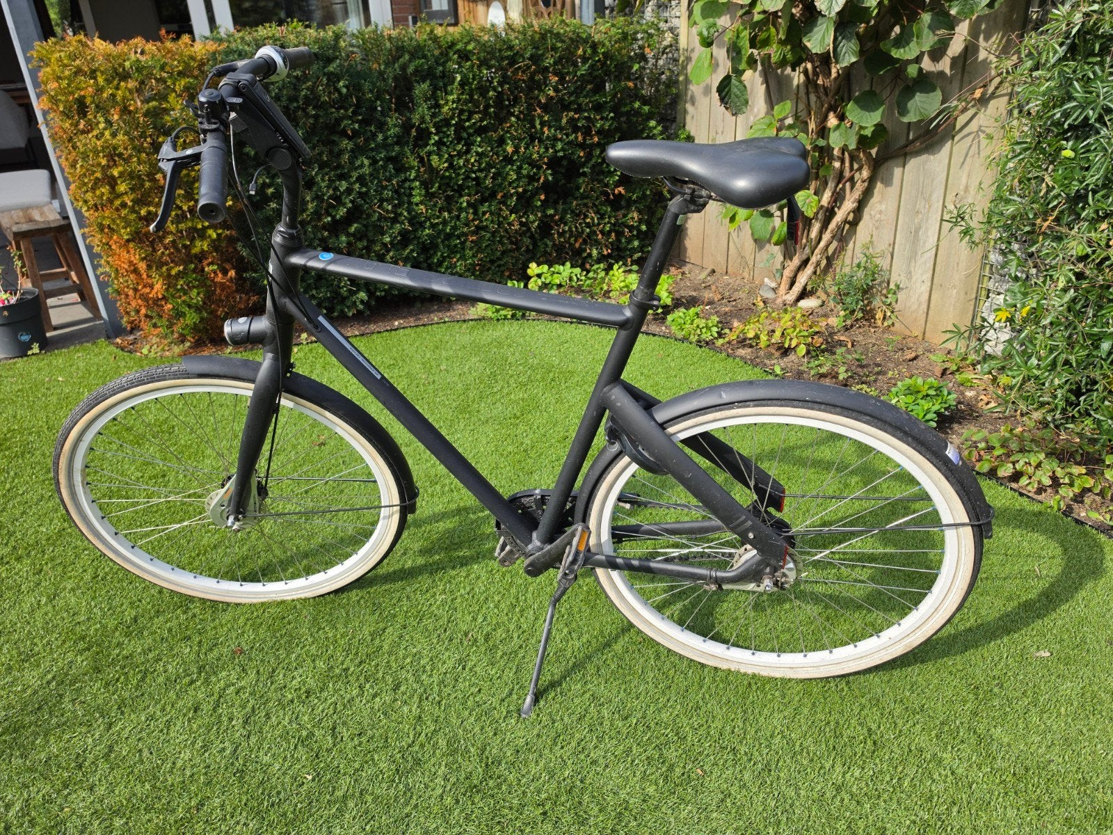 Cortina Blau herenfiets 61 cm – riemaandrijving – zwart, Fietsen en Brommers, Gebruikt, Versnellingen, 61 tot 65 cm, Ophalen