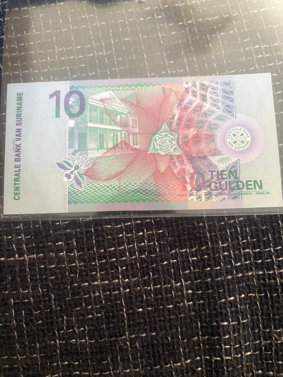 Bankbiljet 10 Gulden 2000 Suriname - Kolibrie & Bloem (UNC), Ophalen of Verzenden, Nederland, Bankbiljetten