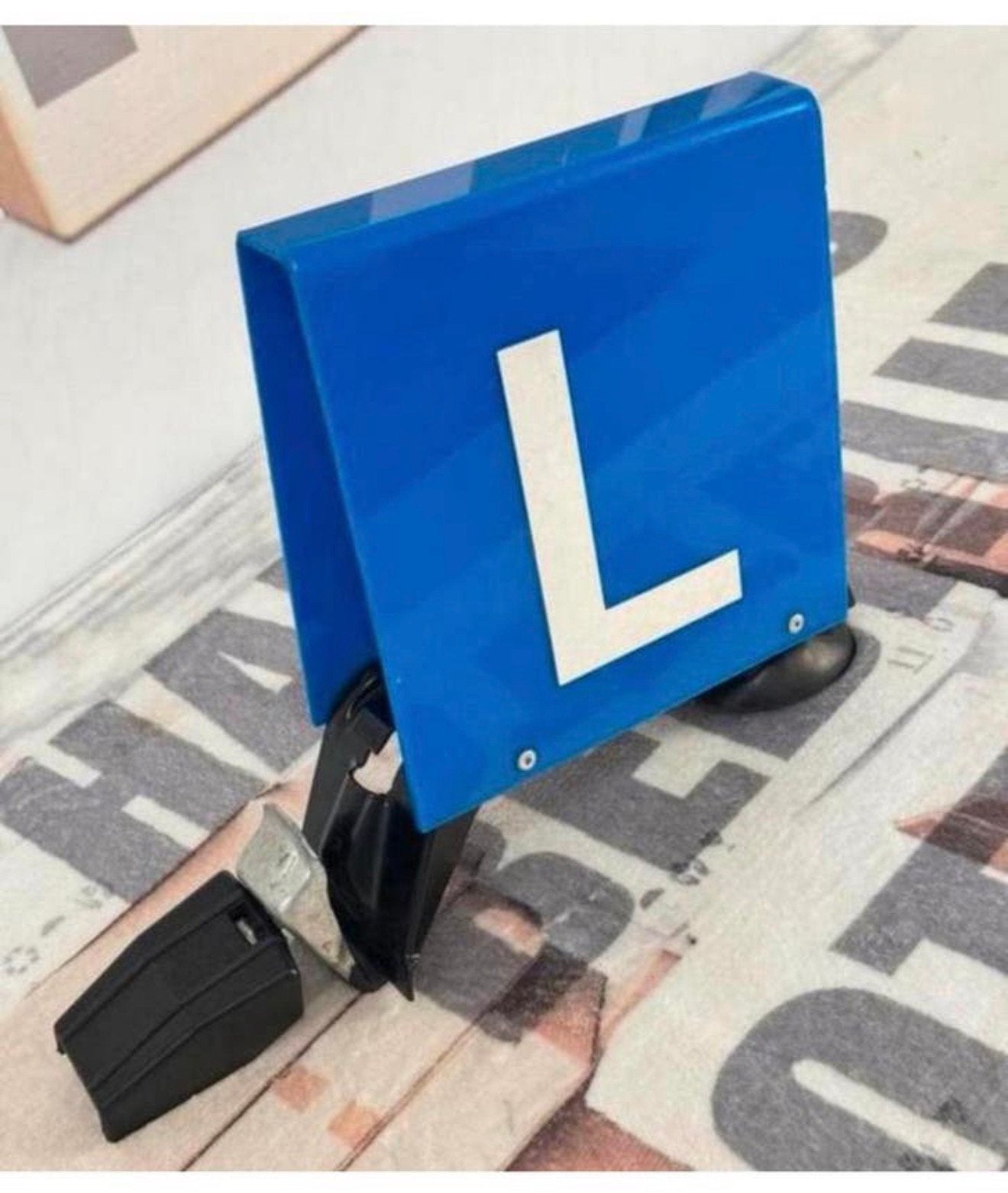 Lesauto Dakbord blauw L-bord Leswagen les-auto dak klem, Ophalen of Verzenden, Zo goed als nieuw, H, H