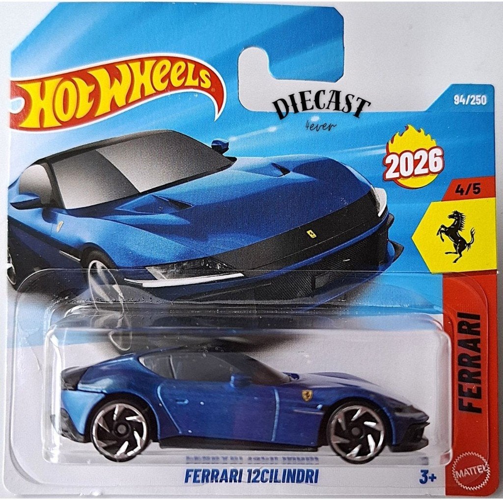 Hot Wheels Ferrari 12Cilindri, Blue, Ophalen, Nieuw, Auto