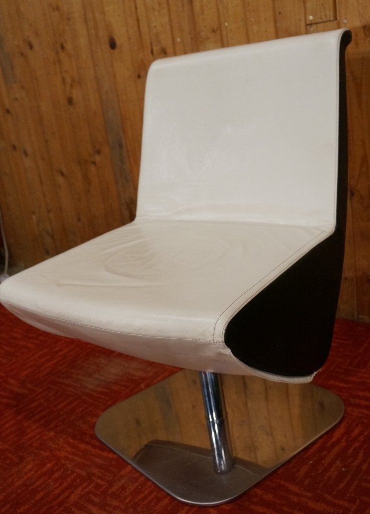 Retro Designstoel Vintage Swivel Tonon chair Fauteuil Design, Huis en Inrichting, Ophalen, Gebruikt, Minder dan 75 cm, Leer