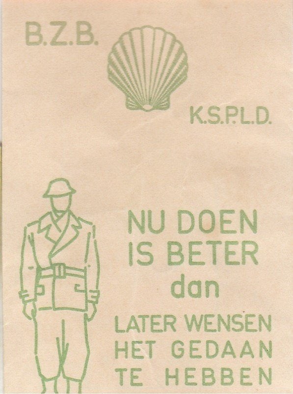 militair soldaat BZB KSPLD Shell, Verzamelen, Ophalen of Verzenden, Landmacht, Nederland