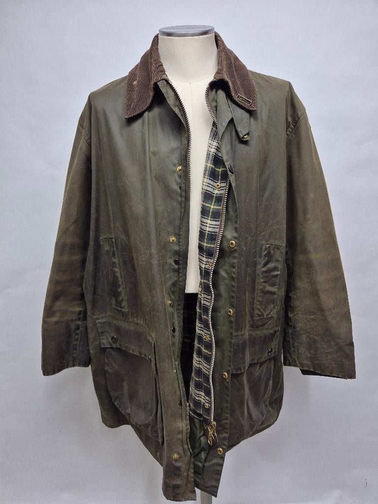 Barbour Border wax jas, C48-122 cm. XXL, Groen, Kleding | Heren, Jassen | Winter, Barbour, Overige maten, Ophalen of Verzenden