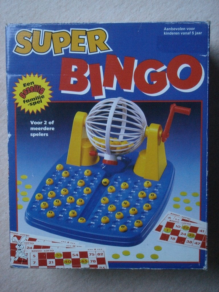 LEUK: SUPER Bingo - 90 ballen + 12 kaarten + fiches, Hobby en Vrije tijd, Vijf spelers of meer, Ophalen of Verzenden, Gebruikt