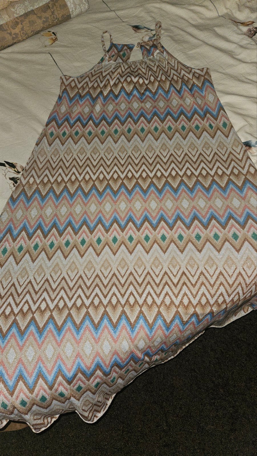 zomerjurk van chica's mode, Beige, Maat 42/44 (L), Ophalen of Verzenden, Zo goed als nieuw