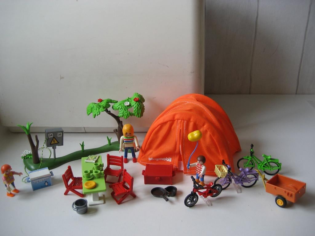 playmobil kamperen met de fiets, Ophalen of Verzenden, Zo goed als nieuw