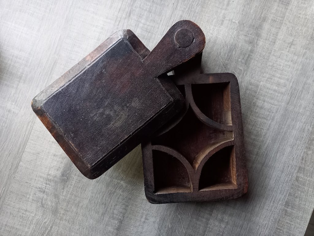 Houten Spicebox / Kruidendoos, Ophalen of Verzenden, Gebruikt