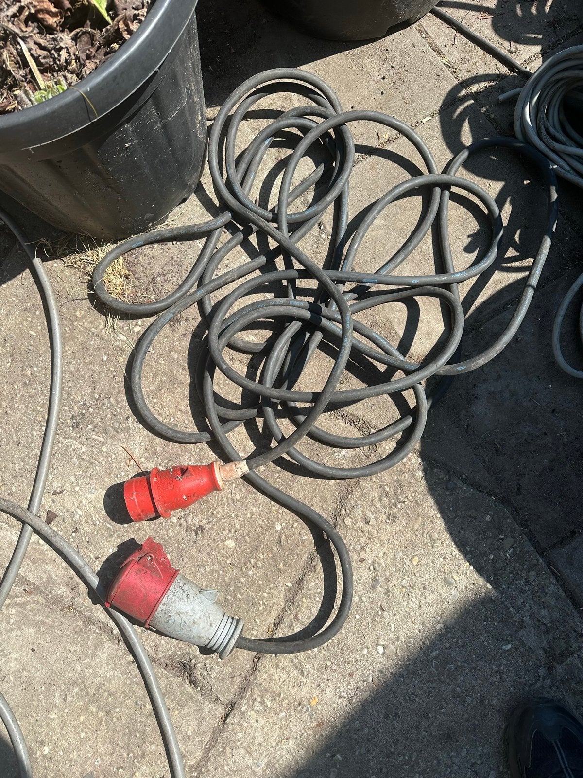 Kabel 9-10 meter met CEE stekkers, Ophalen, Gebruikt, Kabel of Snoer