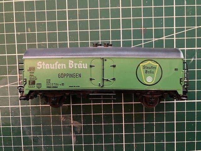 Märklin bierwagon Staufen Brau HO, Wisselstroom, Wagon, Ophalen of Verzenden, Zo goed als nieuw