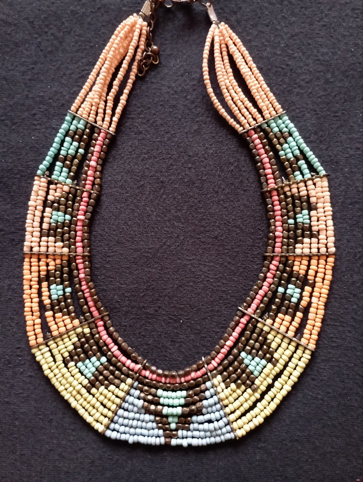 Afrikaanse ketting ., Overige materialen, Verstelbaar, Overige kleuren, Ophalen of Verzenden
