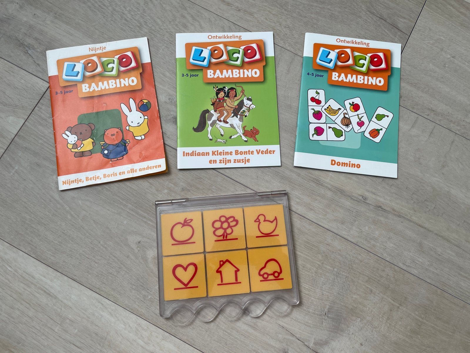 Loco Bambino Set – 3 Boekjes + Basisdoos (3-5 jaar), Ophalen of Verzenden, Zo goed als nieuw, Puzzelen