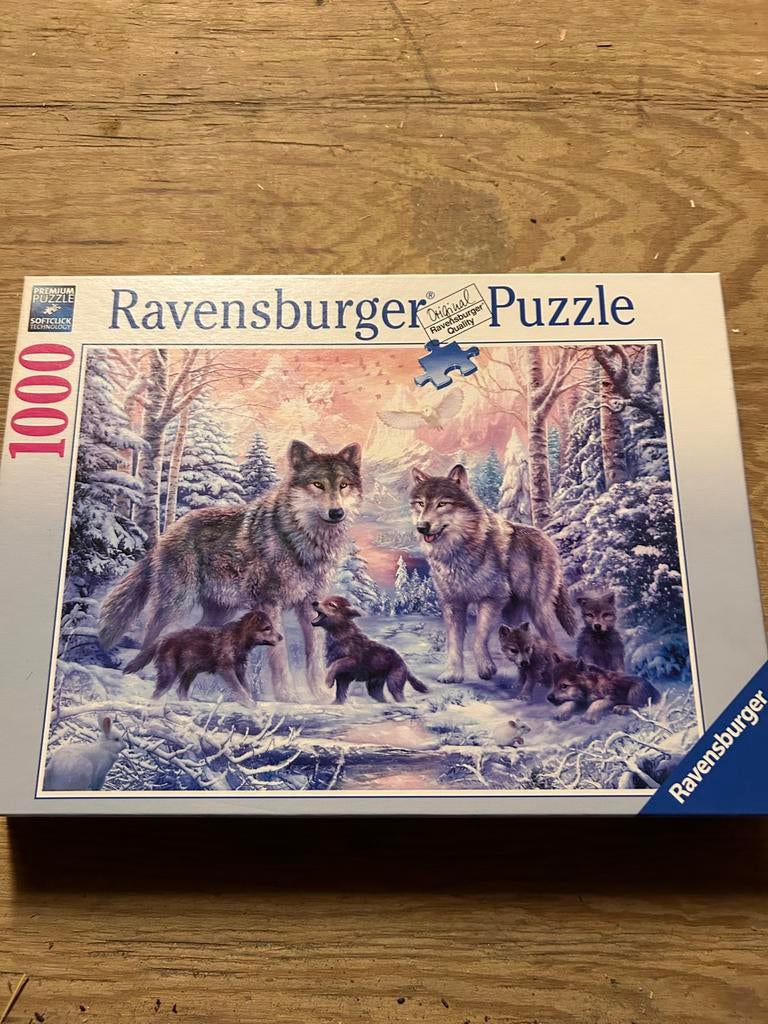 Ravensburger puzzel 1000 stukjes wolven nr 191468, Ophalen of Verzenden, 500 t/m 1500 stukjes, Zo goed als nieuw