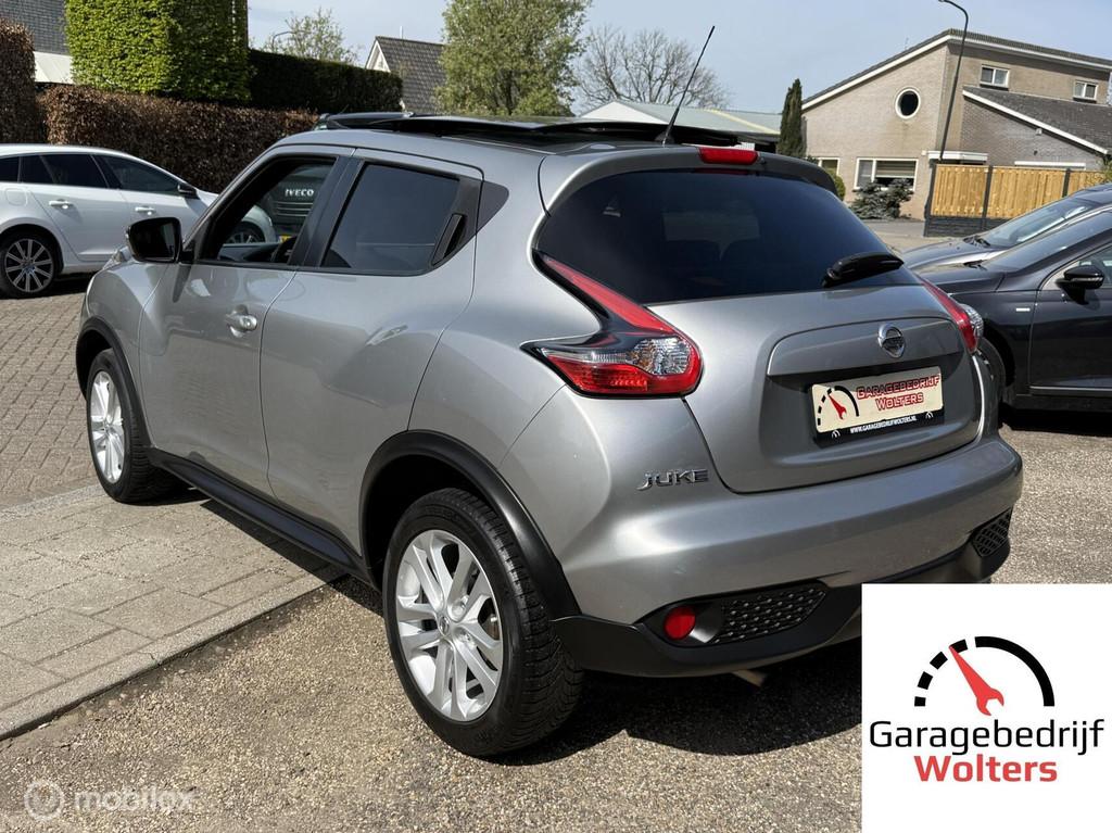 Nissan Juke 1.2 DIG-T S/S Tekna PANO CAMERA ECC CRUISE, Voorwielaandrijving, Stof, Gebruikt, Zwart