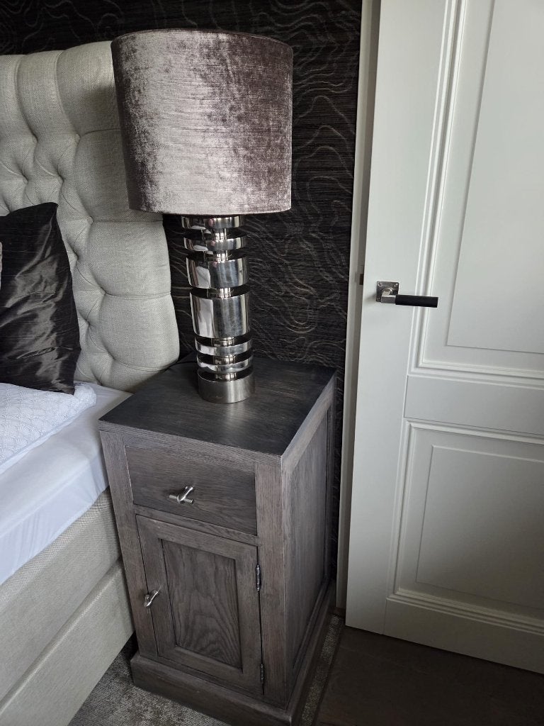 2 nachtkastjes met kast achter het bed met tv lift, Ophalen, 150 tot 200 cm, Zo goed als nieuw, Minder dan 100 cm