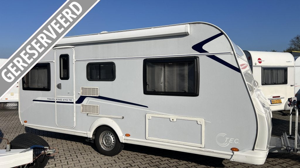 TEC Travel King 470 E bouwjaar 2010 met cassette luifel, Caravans en Kamperen, Standaardzit, T.E.C., Bedrijf, 4 tot 5 meter