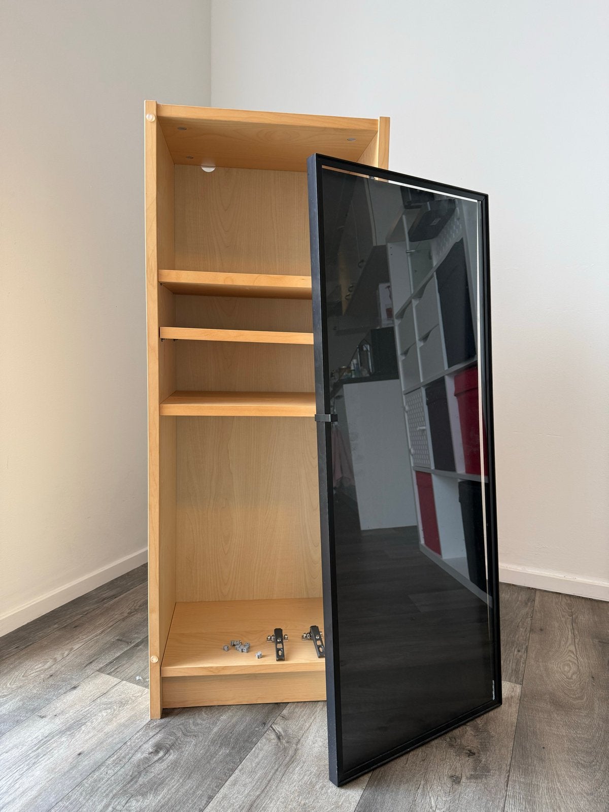 IKEA Billy Oxberg Boekenkast met glazen deur, Ophalen, Minder dan 50 cm, 100 tot 150 cm, Zo goed als nieuw