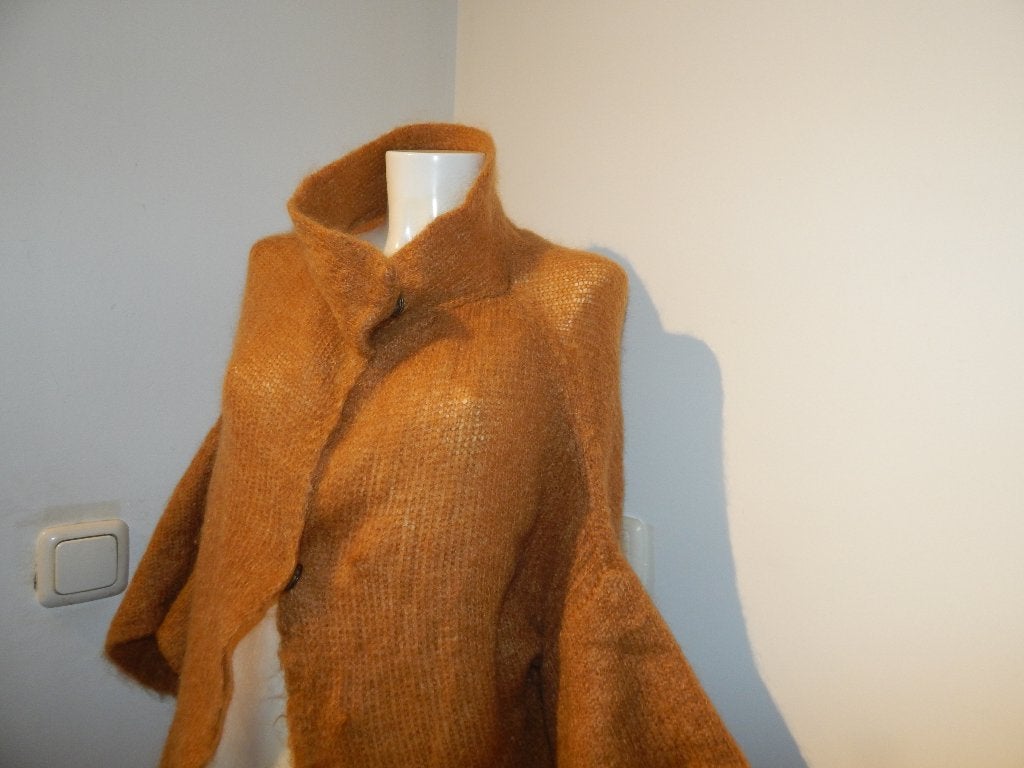 Humanoid deels mohair oker kleurig vest heerlijk zacht L, Humanoid, Geel, Maat 42/44 (L), Ophalen of Verzenden