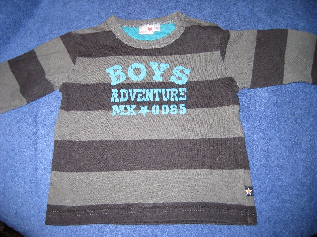 Gestreepd shirt, 80, Prenatal, Kinderen en Baby's, Babykleding | Maat 80, Ophalen of Verzenden, Zo goed als nieuw, Jongetje, Shirtje of Longsleeve