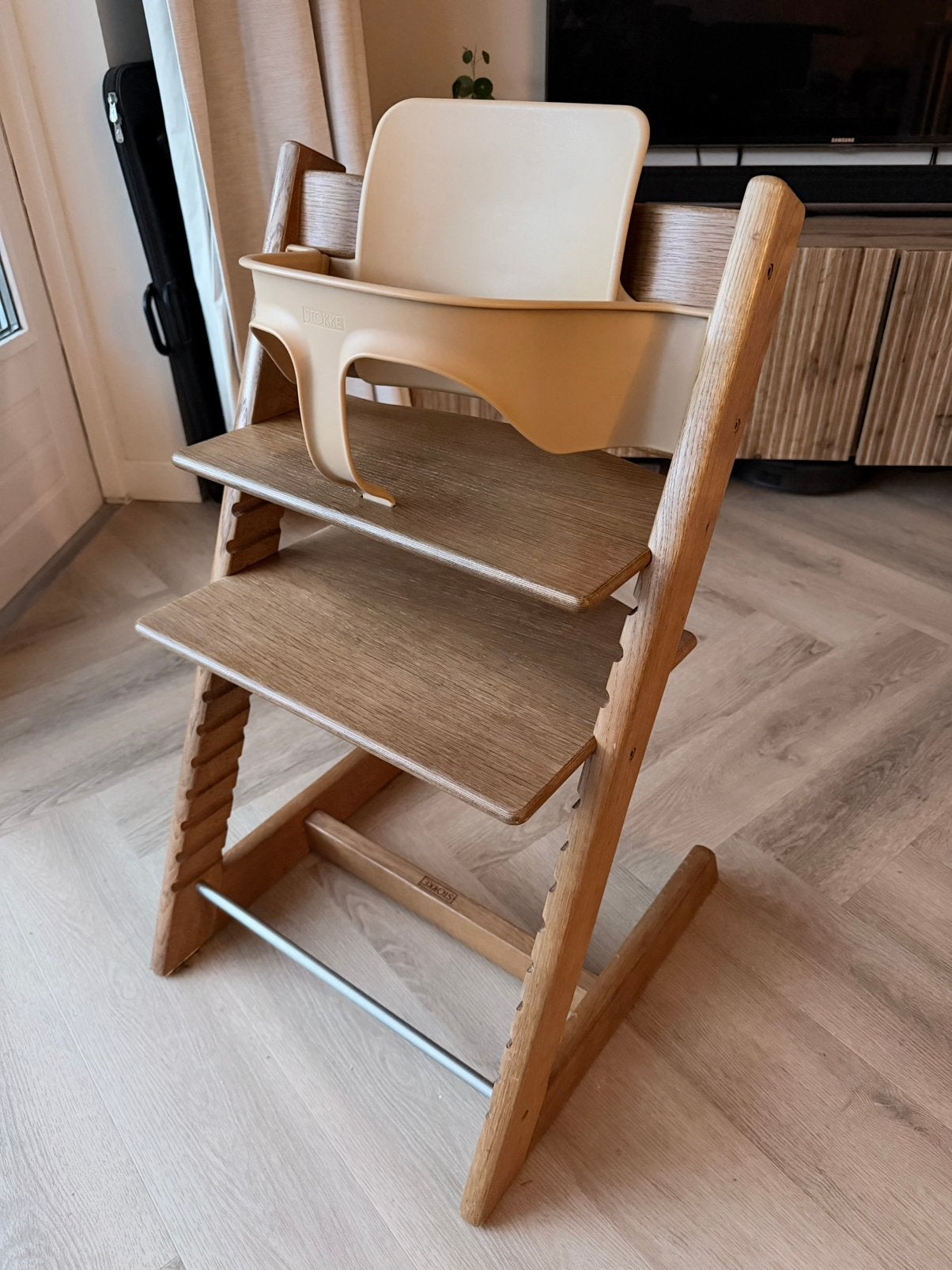 Stokke Tripp Trapp Limited Edition Oak, Ophalen, Zo goed als nieuw, Meegroeistoel