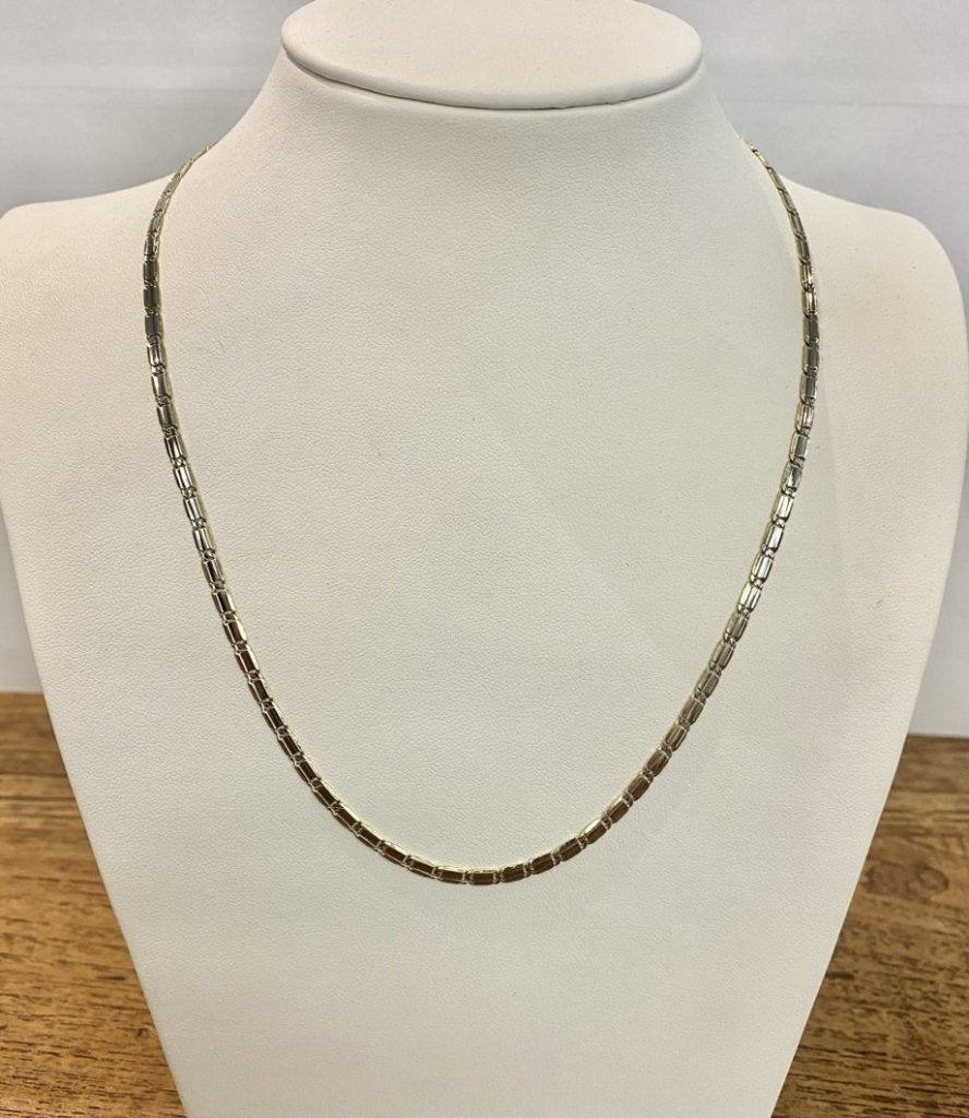 14K Gouden Ketting Fantasie Schakel / 45 cm, Ophalen of Verzenden, Zo goed als nieuw, Info@kleenedelmetalen.nl, Goud