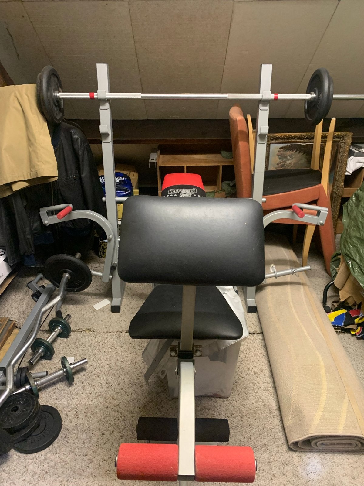 Christopeit Krachtstation met Halters en Gewichten, Sport en Fitness, Ophalen, Gebruikt, Armen, Overige typen