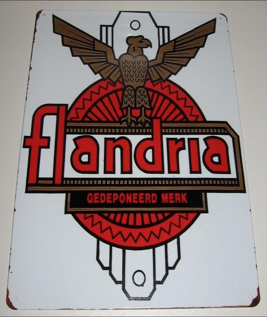 FLANDRIA BROMMER FIETS :  Metalen Bord Classic Logo Flandria, Verzenden, Nieuw, Reclamebord