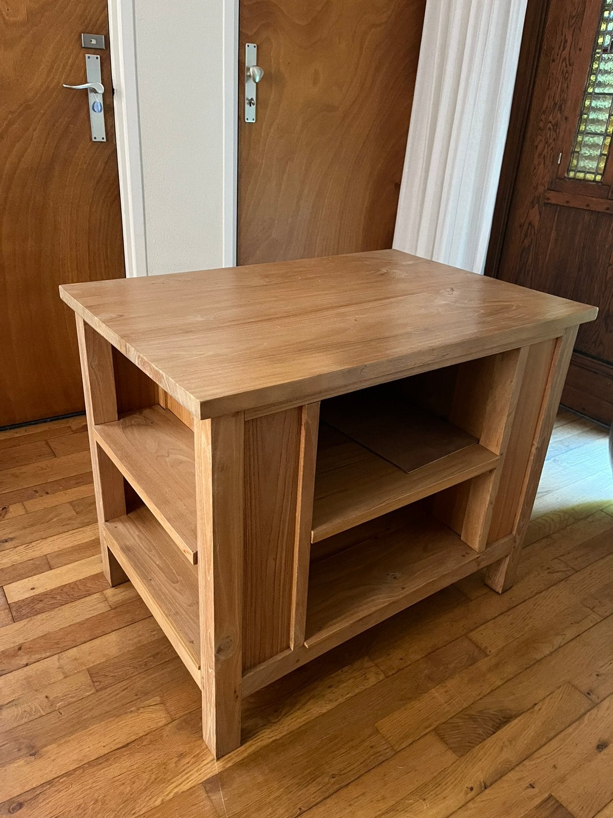Teak tv meubel, Ophalen, Teakhout, 50 tot 100 cm, Zo goed als nieuw