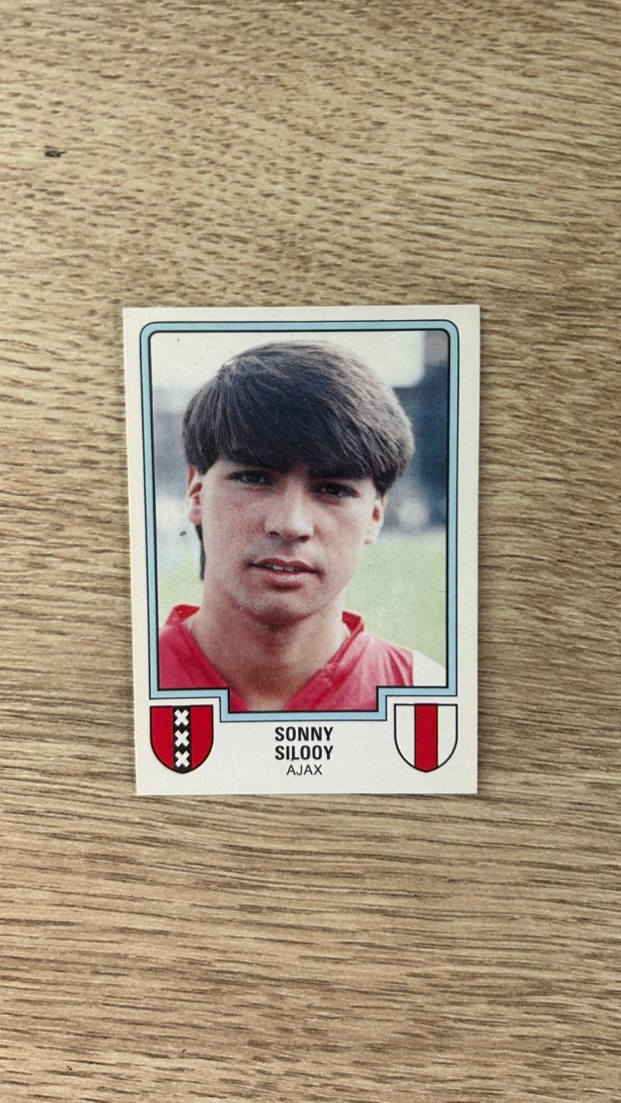 Panini Voetbal 86 plaatje Sonny Silooy Ajax, Verzenden, Zo goed als nieuw, Sticker