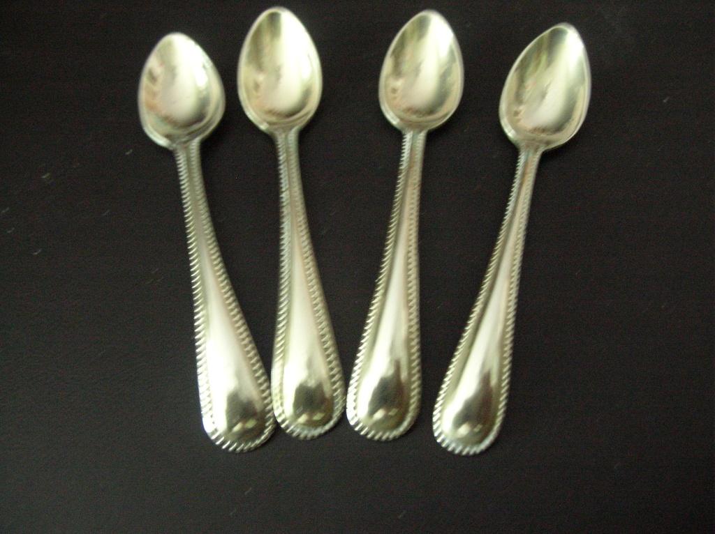 Potosi silver lepeltjes 4 stuks, Antiek en Kunst, Antiek | Bestek, Verzenden