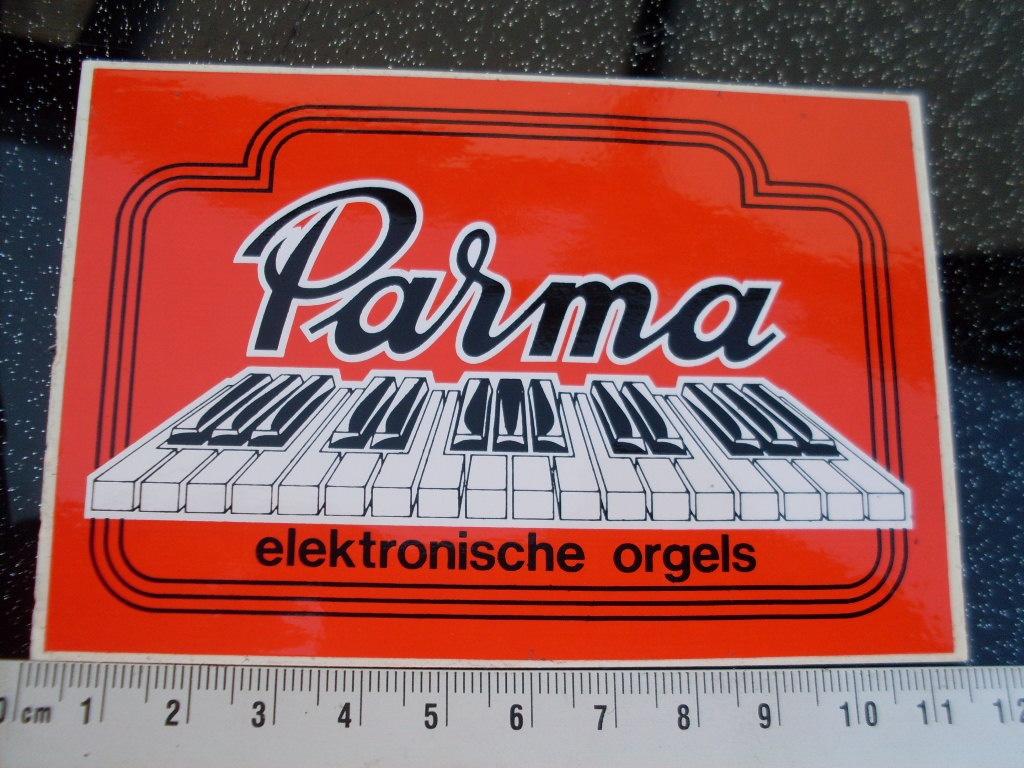 sticker parma elektronische orgels logo, Verzenden, Zo goed als nieuw, Merk