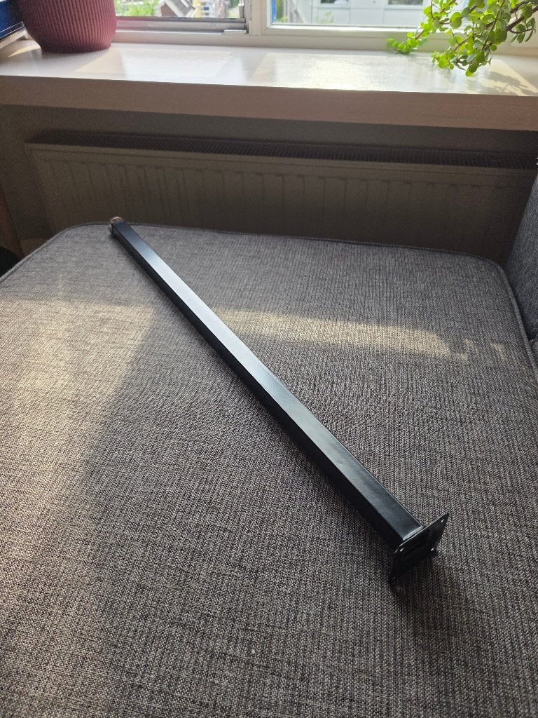 Zwarte metalen meubelpoot - Duraline 2,5x2,5x75xm (4 stuks), Tafelpoot, Minder dan 50 cm, 50 tot 100 cm, Nieuw