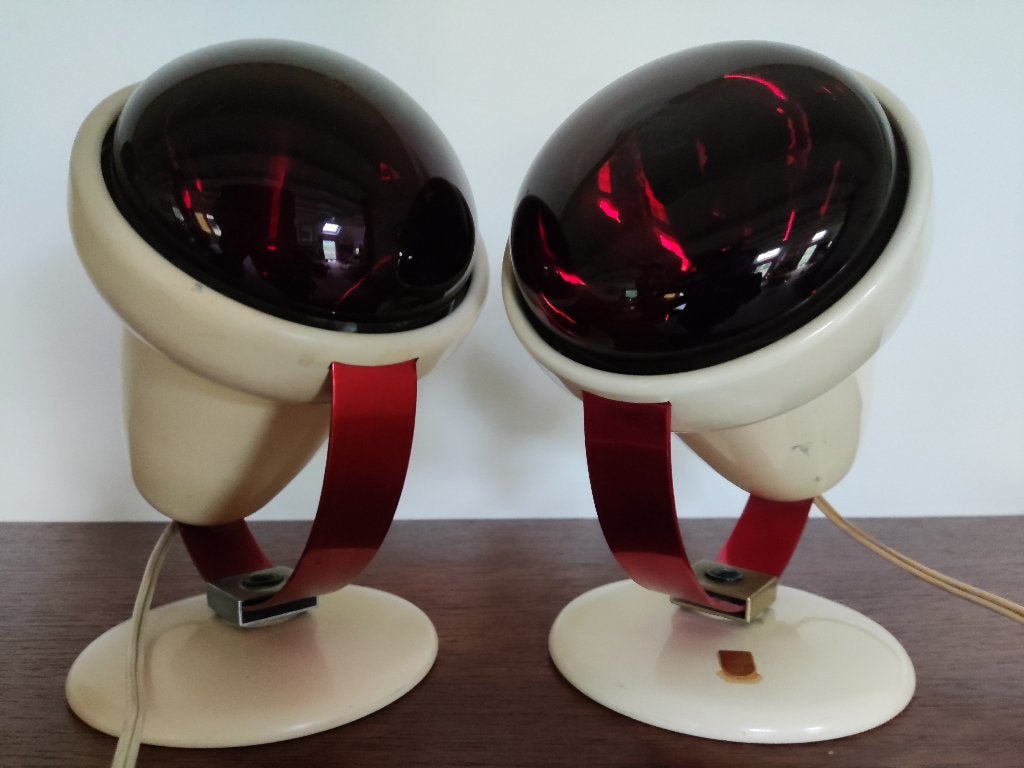 2x Philips Infraphil 7529 warmtelamp met rode beugel, Ophalen of Verzenden, Overige typen